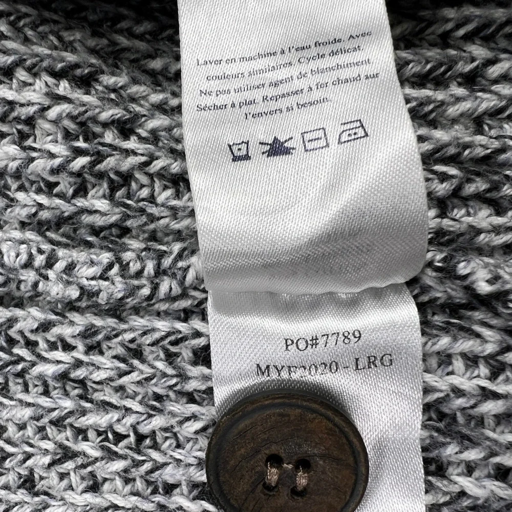 Faherty Men's Marled Cotton Cardigan Shawl Collar Sweater Medium Cosby Grandpa